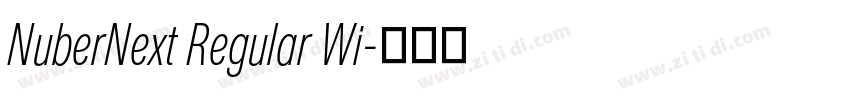 NuberNext Regular Wi字体转换